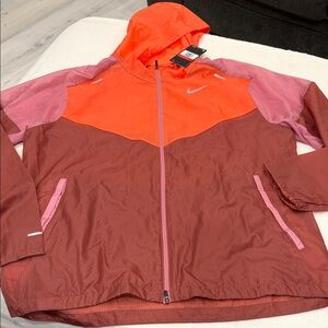 Nike Orange and Pink Windbreaker Jacket